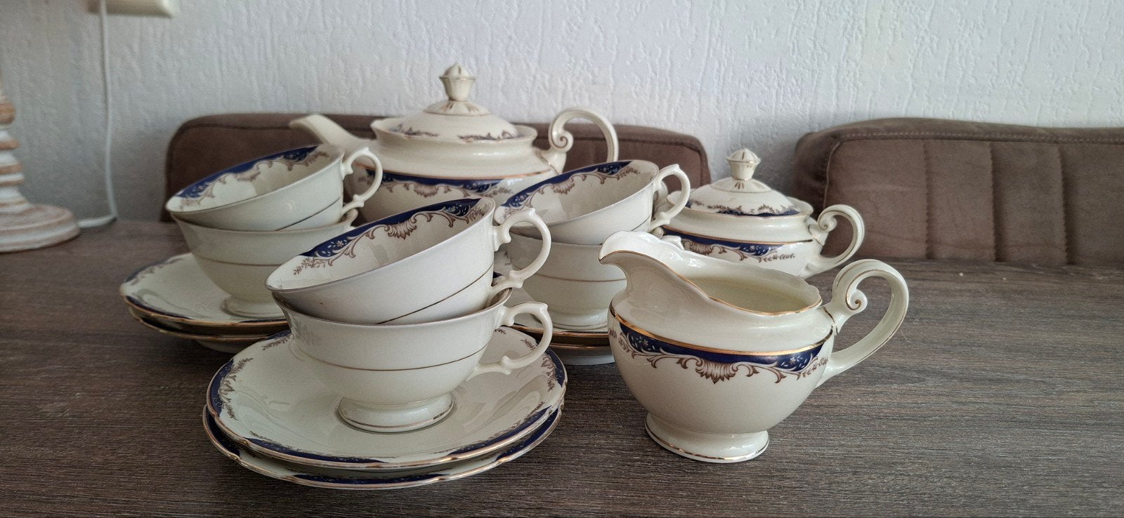 Prachtig 9-delig porseleinen servies - Thun Bohemia, Antiek en Kunst, Ophalen of Verzenden