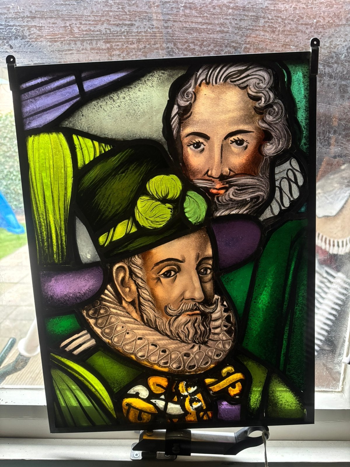 glas in lood raamhanger van Willem van Nassau Dillenburg, Ophalen
