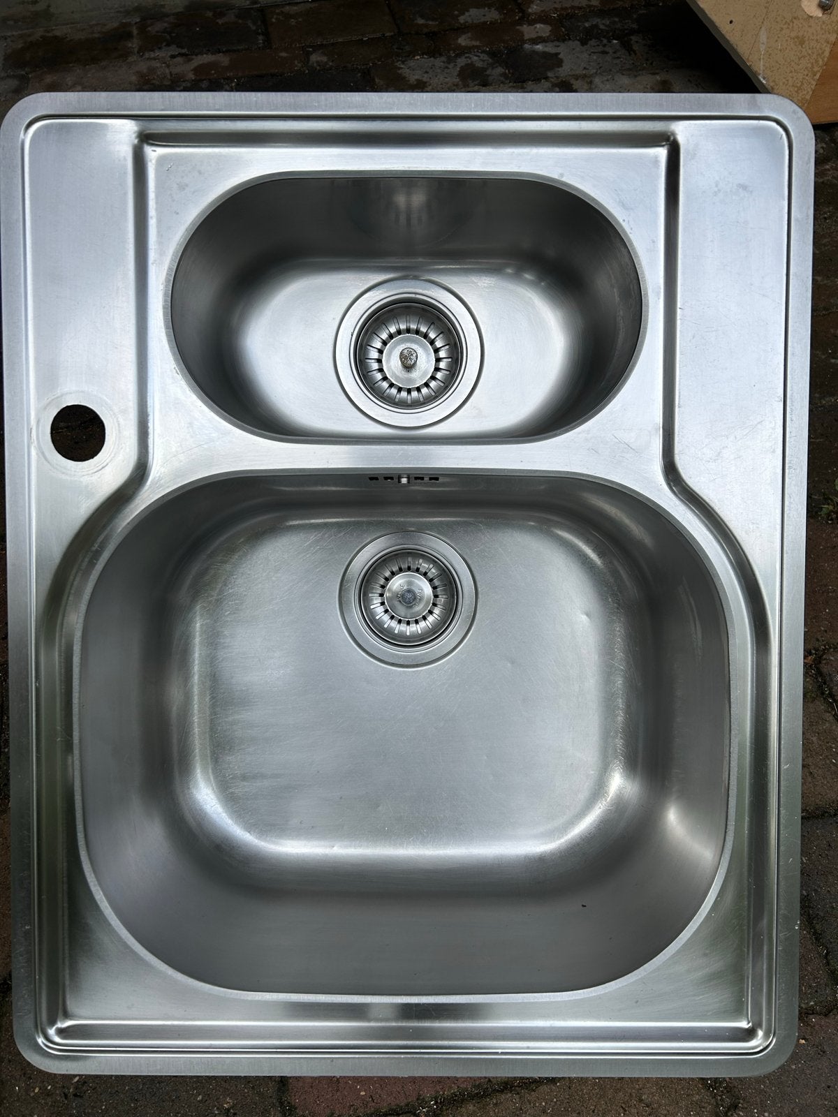FRANKE RVS Spoelbak wasbak gootsteen, Zilver, Ophalen of Verzenden, Metaal, Overige typen