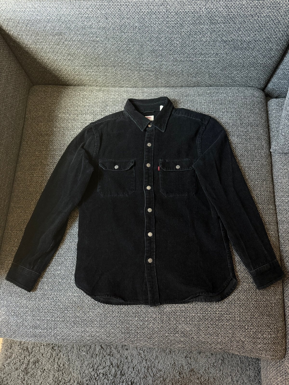 Levi's Zwart Corduroy Overshirt Maat S, Ophalen of Verzenden, Zo goed als nieuw, Zwart, Halswijdte 38 (S) of kleiner