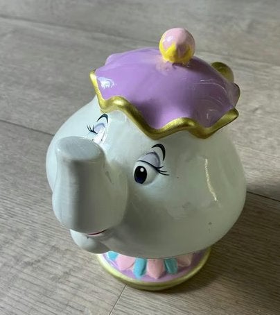 Disney spaarpot mevrouw potts belle en beest, Verzamelen, Disney, Ophalen of Verzenden, Assepoester of Belle, Zo goed als nieuw