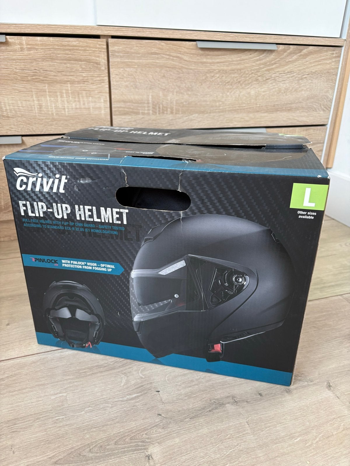 Crivit Flip-Up Systeemhelm Maat L - bijna nieuw in doos, Systeemhelm, Dames, L, Ophalen