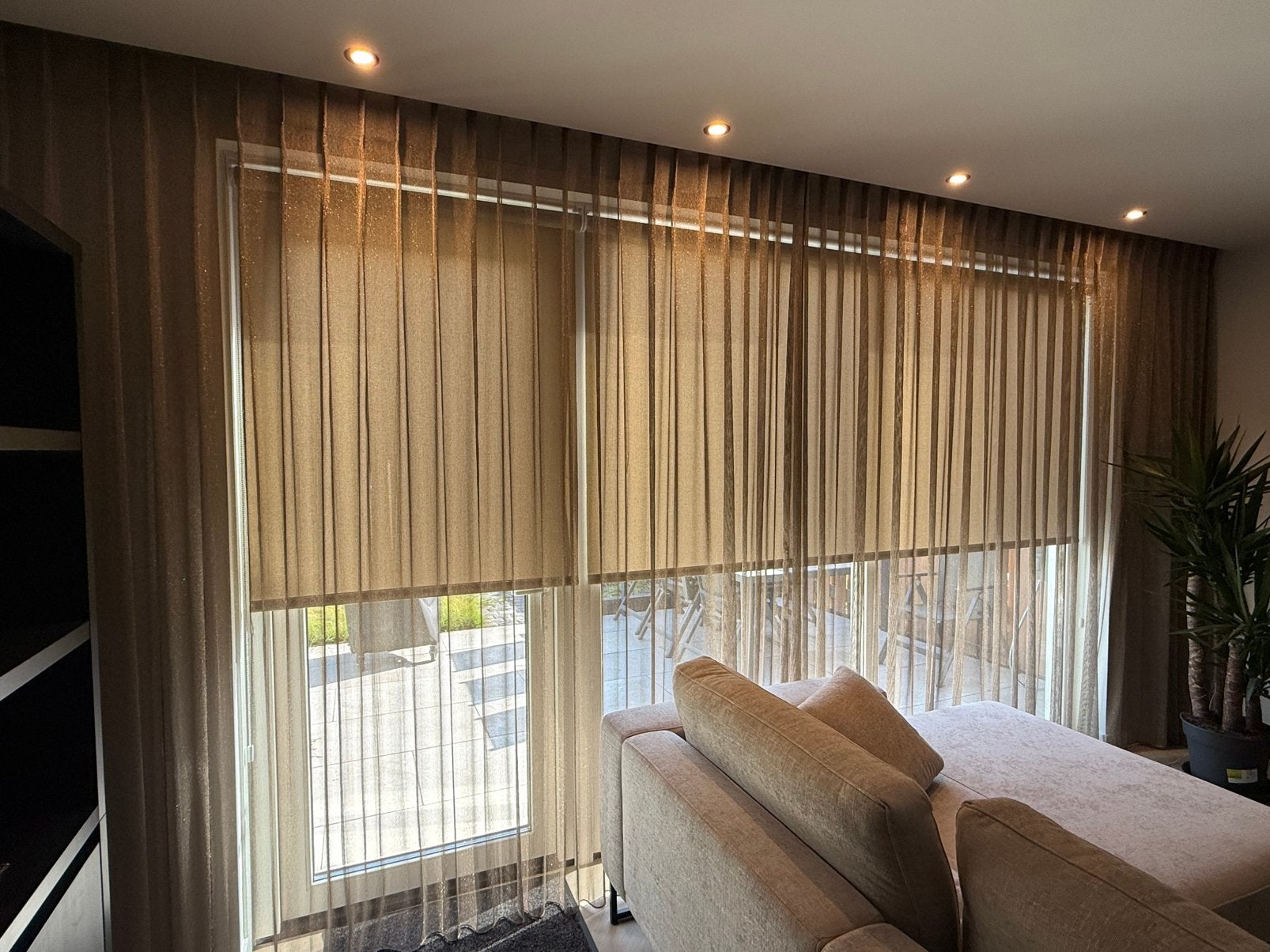 Luxe raam decoratie, Ophalen, Zo goed als nieuw, Goud, Gordijn
