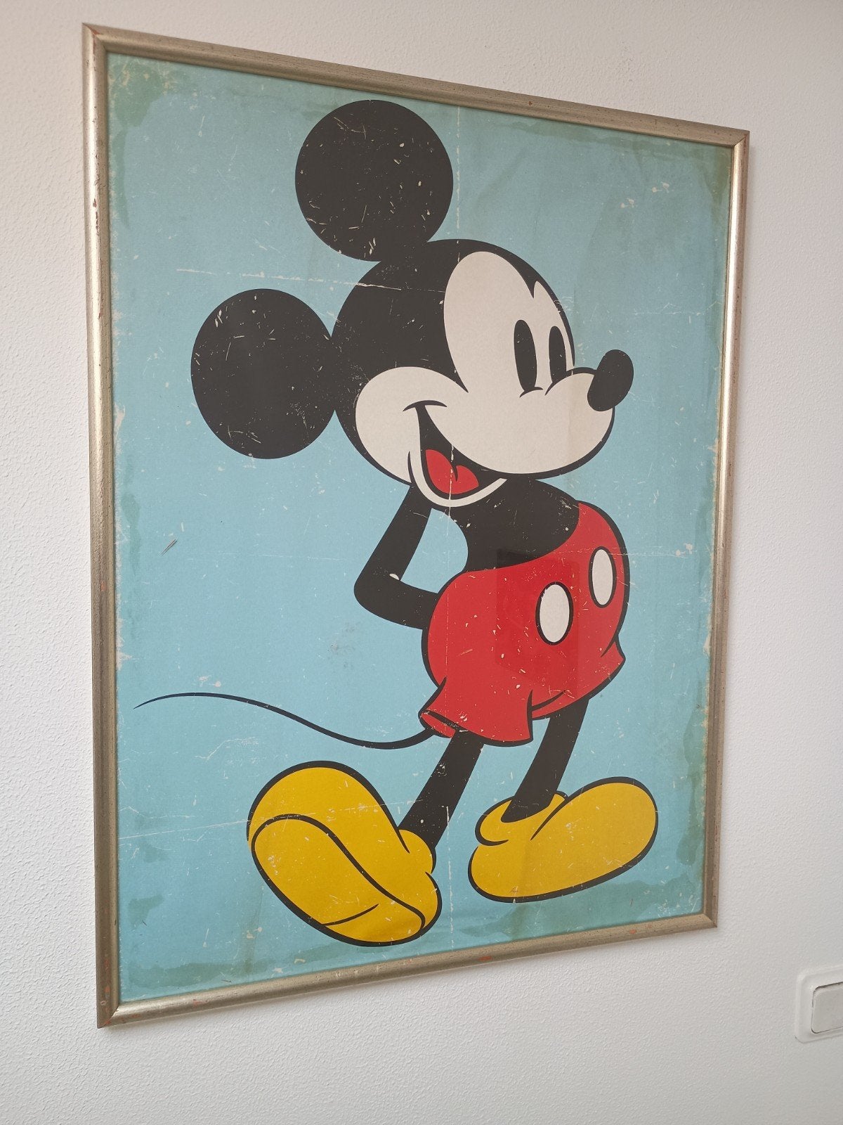 Kopie Poster van de beroemdste muis Mickey Mouse in begin, Ophalen of Verzenden, Wanddecoratie
