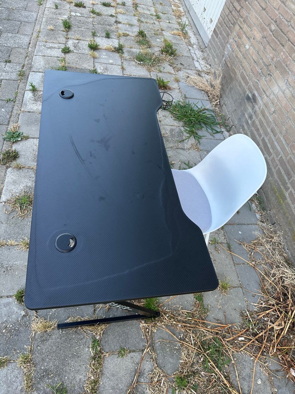 JYSK Gamingbureau Zwart - Zo goed als nieuw, Huis en Inrichting, Bureaus, Zwart, Spaanplaat of MDF, Ophalen of Verzenden, Zo goed als nieuw
