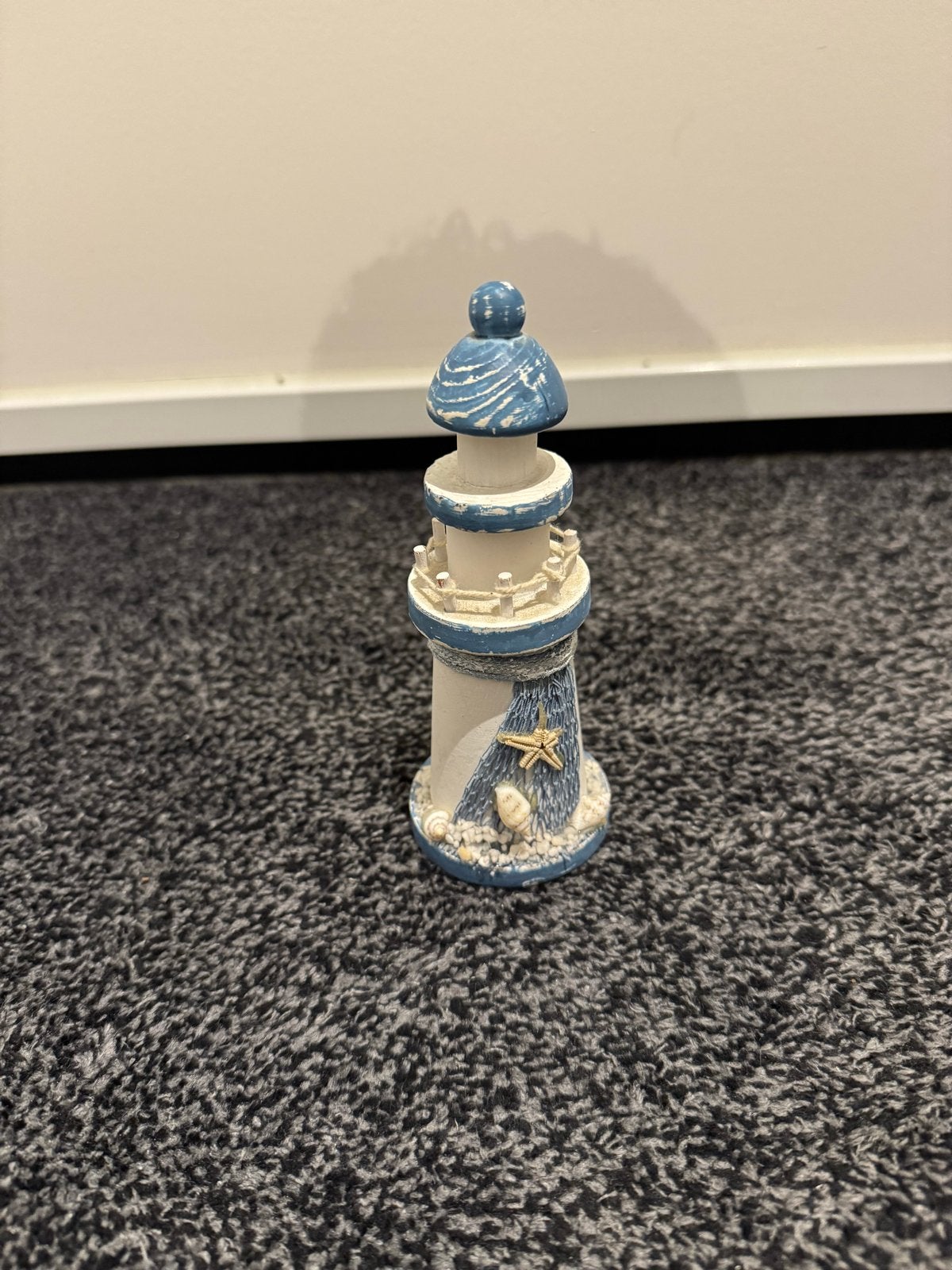 Decoratieve vuurtoren - 15 cm hoog, Huis en Inrichting, Hout, Meerkleurig, Overige stijlen, Ophalen of Verzenden