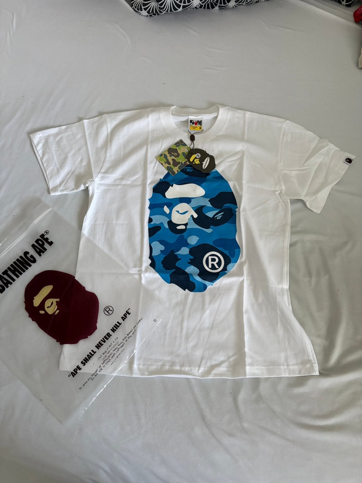 Bape Tshirt Maat M, Ophalen of Verzenden, Nieuw, Maat 48/50 (M), Wit