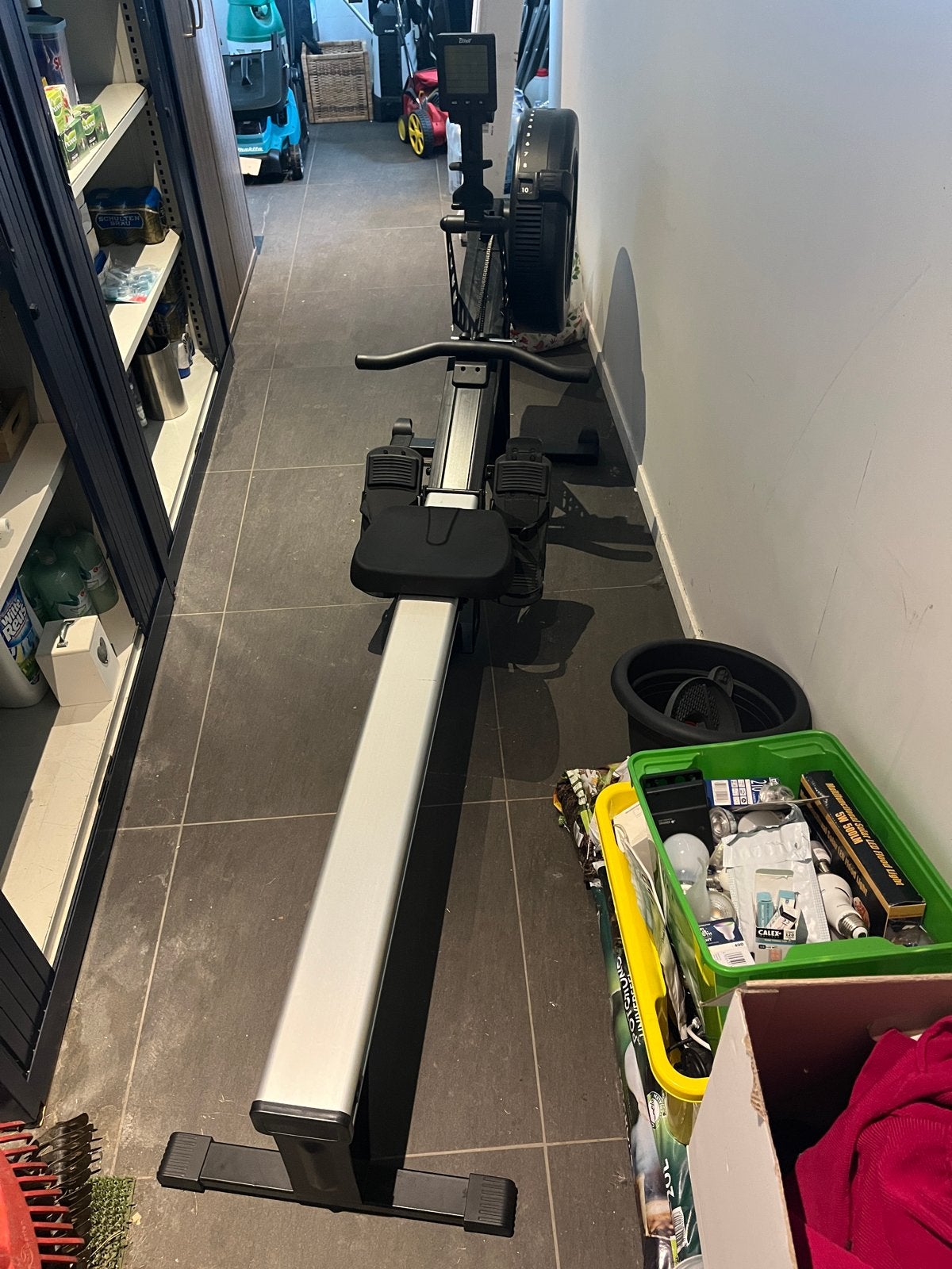 Crivit Roeitrainer met trekkabel - Zo goed als nieuw, Ophalen, Armen, Zo goed als nieuw, Metaal