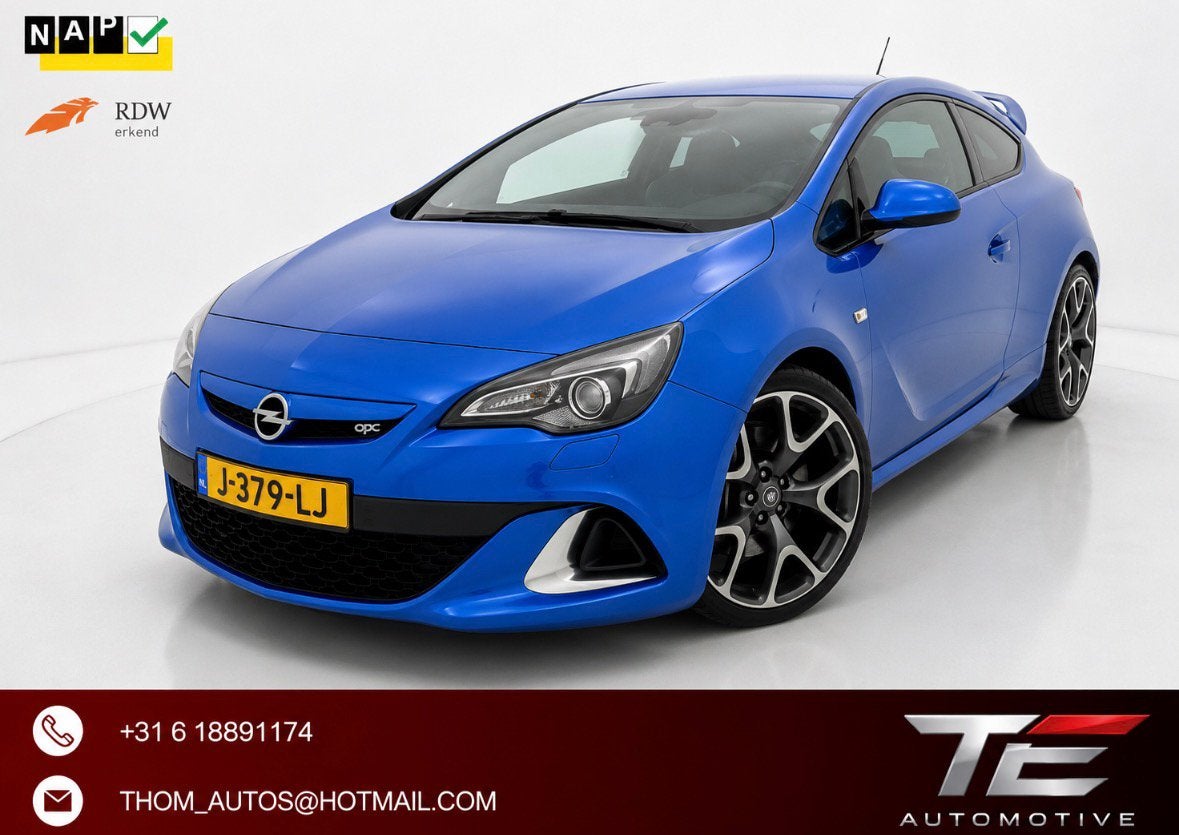 Opel Astra 2.0 Turbo 206KW GTC OPC 2013 Blauw, Auto's, Opel, Voorwielaandrijving, 1998 cc, Zwart, 4 cilinders