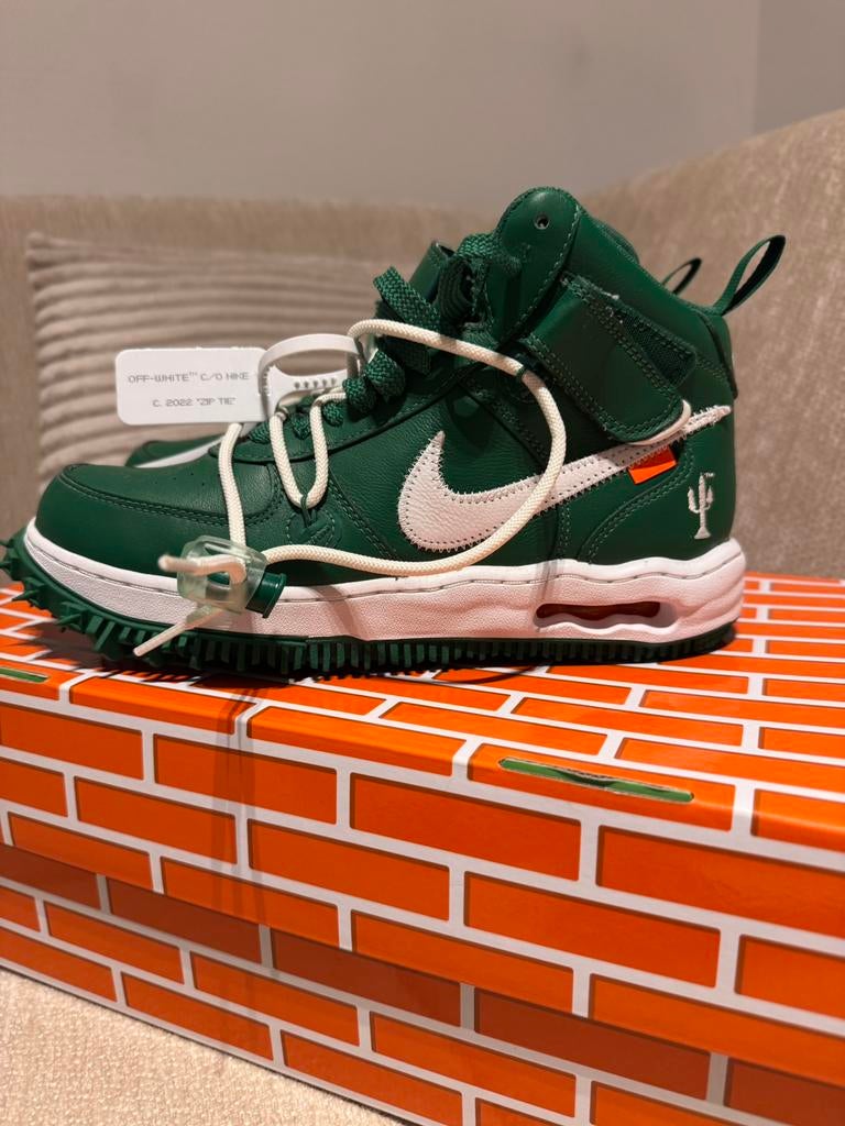 Nike Air Force 1 Mid Off-White Pine Green | DS | Maat 41, Kleding | Heren, Schoenen, Nieuw, Sneakers of Gympen, Overige kleuren