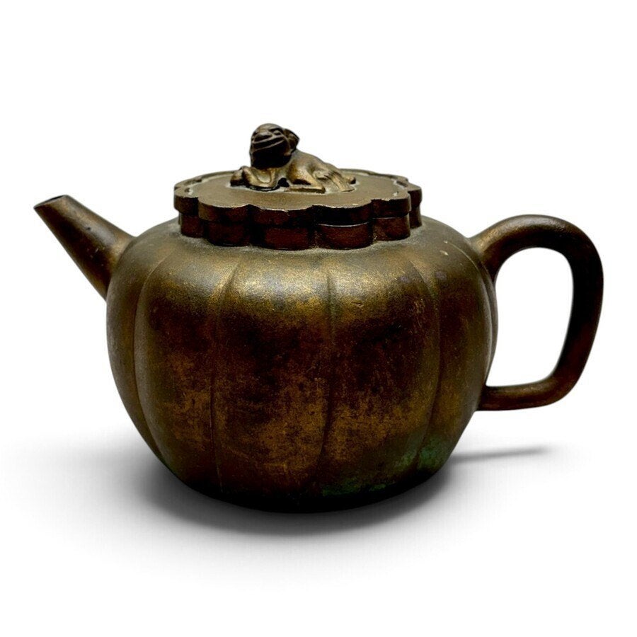 antiek Chinees porseleinen pompoen vormige Yixing trekpot, Ophalen of Verzenden