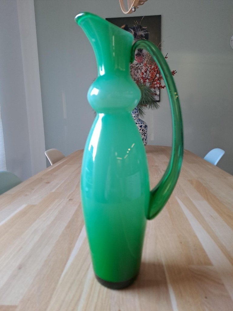 Orrefors Salsa glazen kan Helén Krantz groen 39 cm, Ophalen of Verzenden