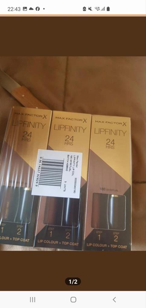 10 stuks Maxfactor lipfinity zonder topcoat nr 180, Verzenden, Nieuw, Overige kleuren, Handen en Nagels