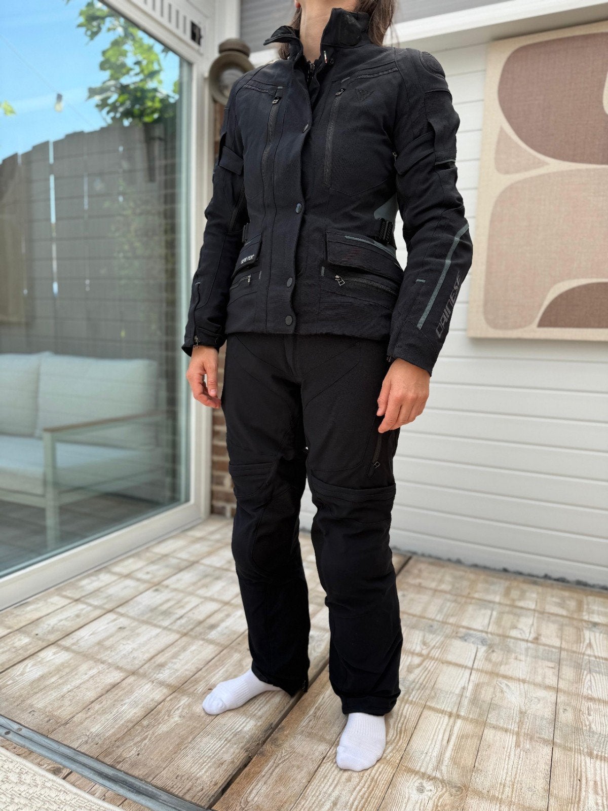 Hoogwaardig Gore-tex dames motorpak Dainese, Dainese, Zwart, Zo goed als nieuw, Ophalen