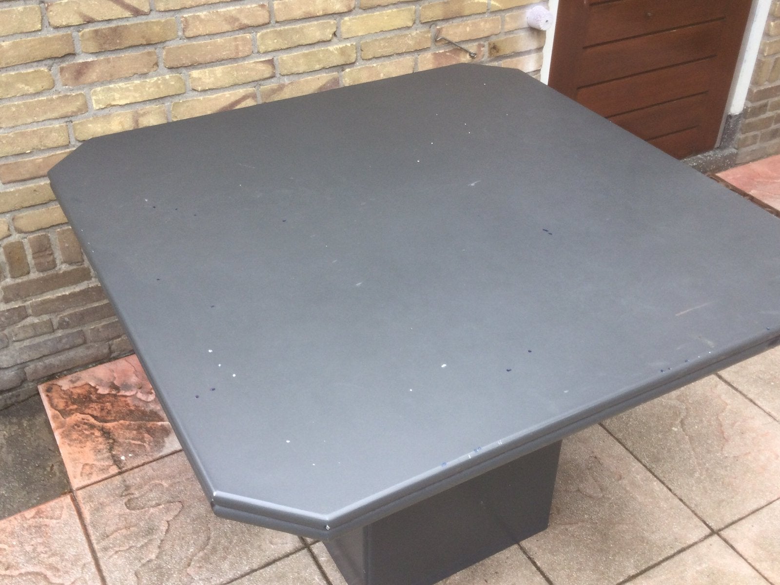 Keukentafel op zuil, Ophalen, Gebruikt, 75 cm of meer, Minder dan 100 cm