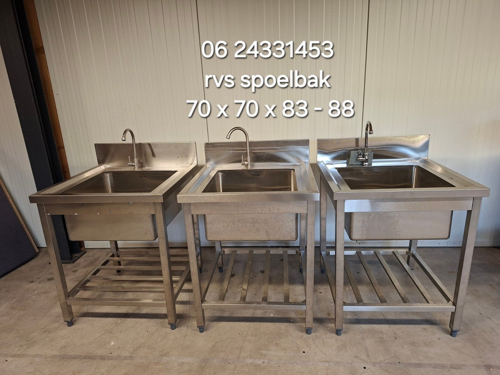 rvs spoelbak NIEUW met koudwater kraan, Huis en Inrichting, Ophalen, Nieuw, 50 tot 100 cm, Minder dan 100 cm