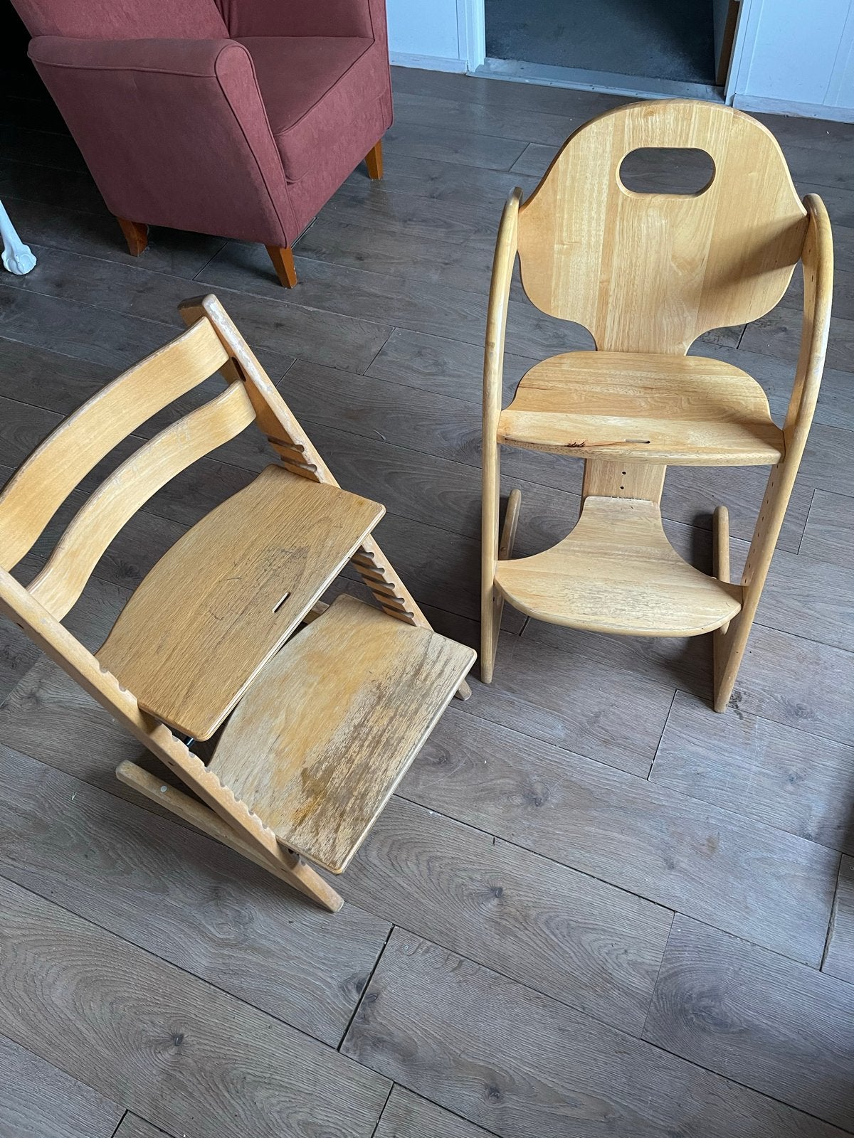 STOKKE en Tiamo Tripp Trapp stoelen, Ophalen, Gebruikt, Meegroeistoel