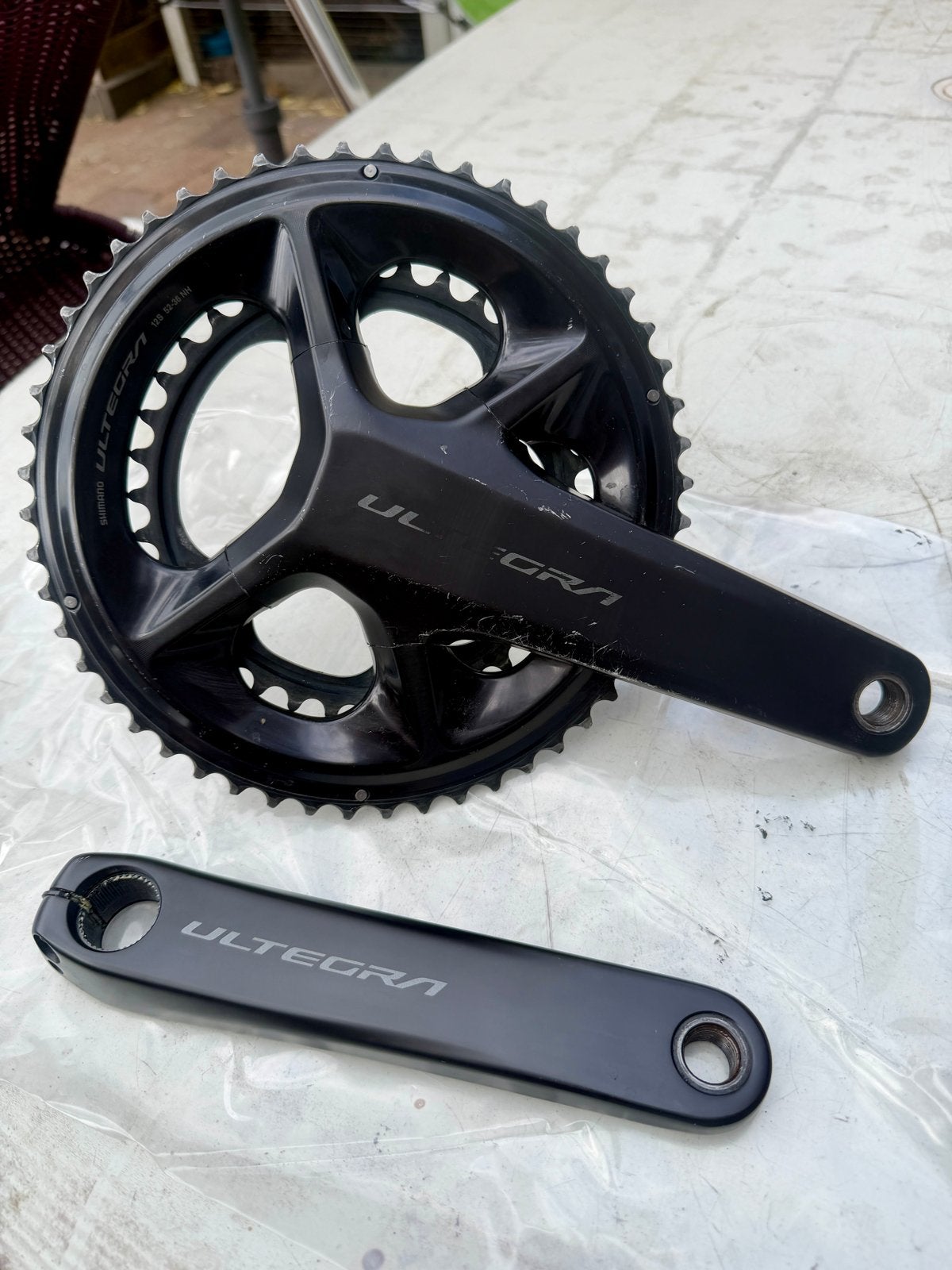 Shimano Ultegra 12-speed crankstel 52-36 172,5 mm, Crankstel of Pedalen, Gebruikt, Ophalen of Verzenden, Aluminium