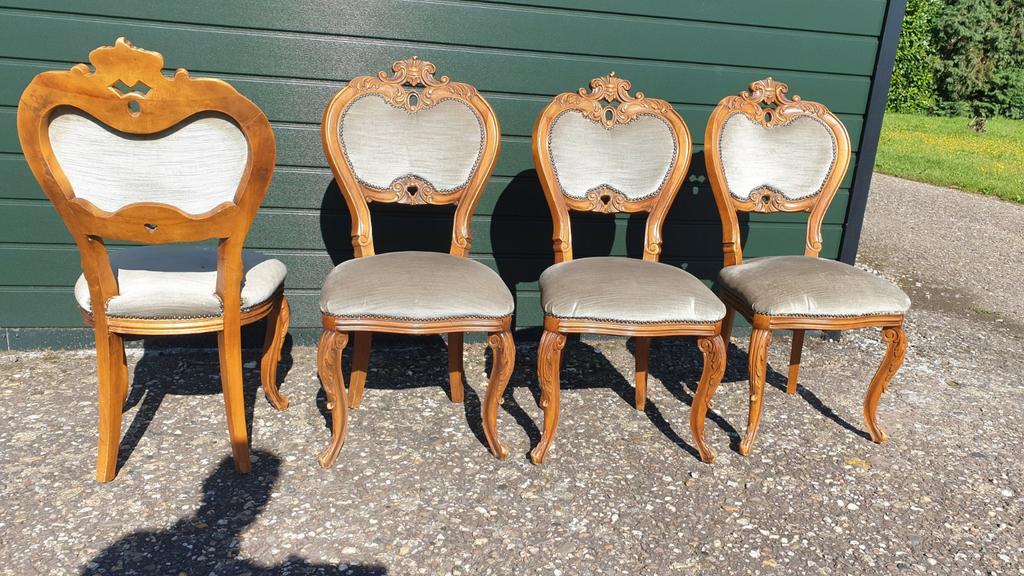 4 barok eetkamer stoelen, Ophalen