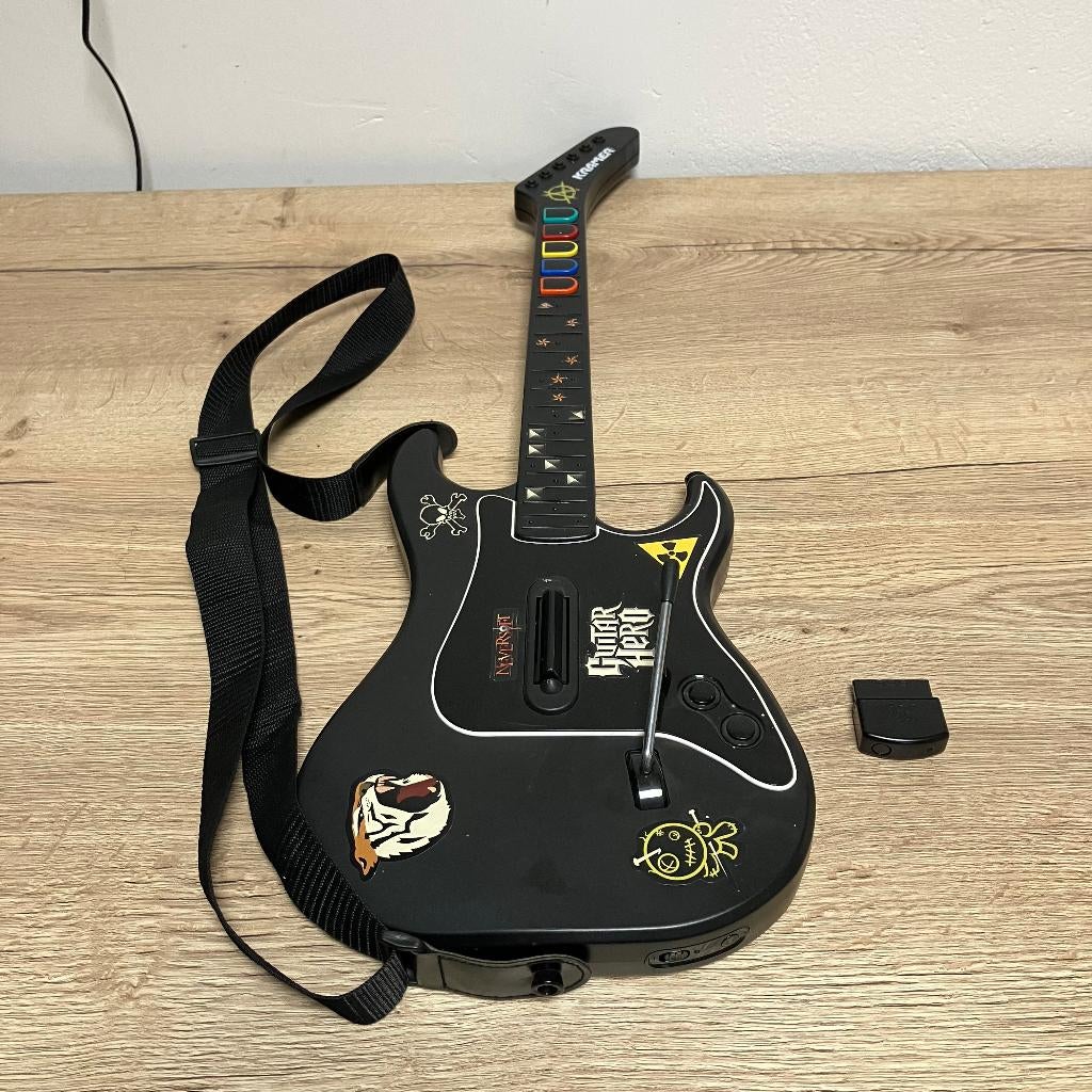 Guitar hero kramer gitaar met dongle, -, Ophalen of Verzenden, Zo goed als nieuw, PlayStation 2