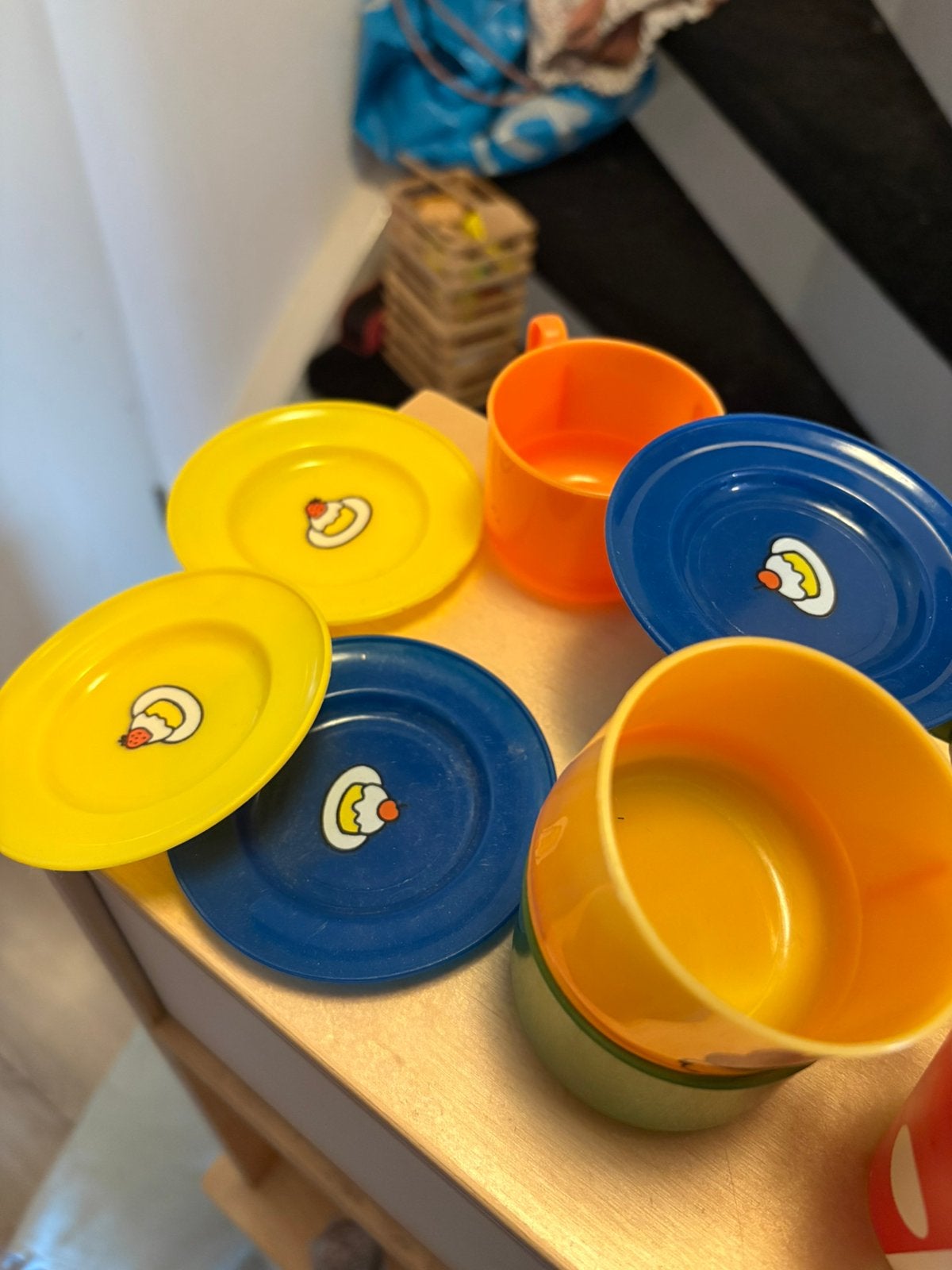 Plastic kinder speelservies, Ophalen, Gebruikt, Kunststof