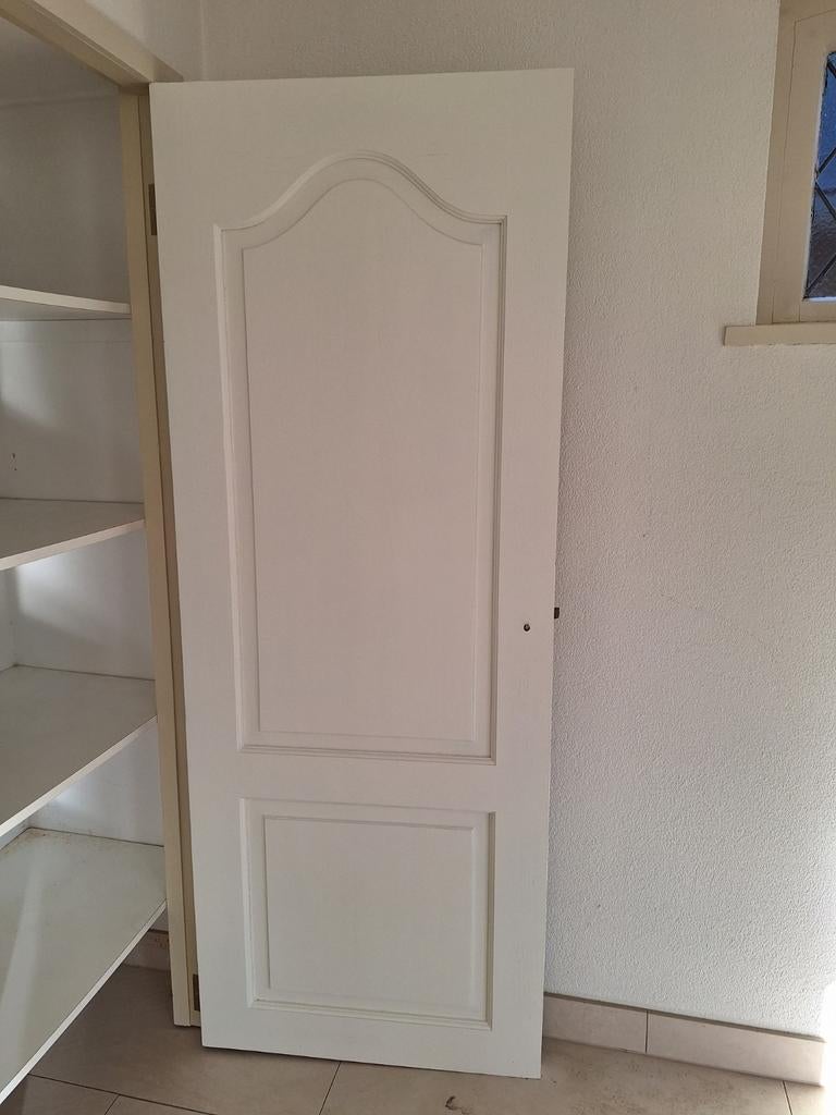 Te koop 6 witte eiken stompe binnendeuren, Ophalen, Binnendeur, 200 tot 215 cm