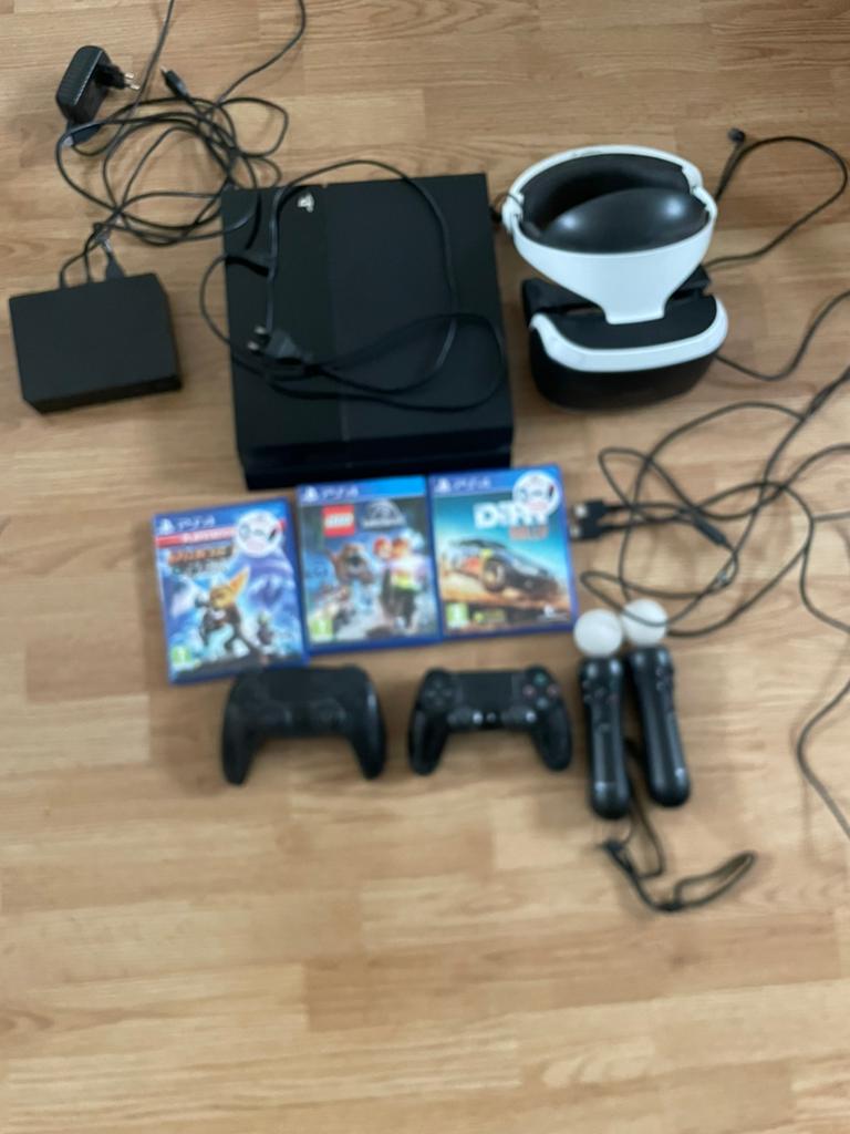 PS4 met VR-bril, 2 controllers en 3 spellen, Online, Overige genres, Virtual Reality, Ophalen of Verzenden