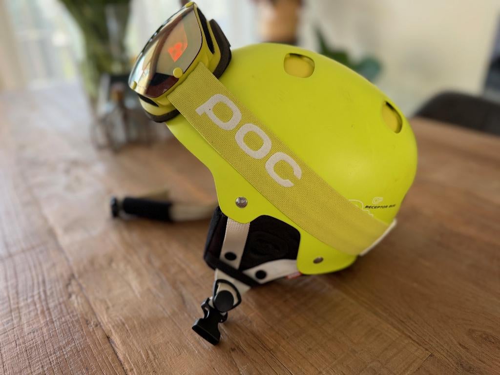 Skihelm POC Receptor Bug [maat M] incl. POC Lobes goggle, Overige merken, Gebruikt, Overige typen, Ophalen of Verzenden