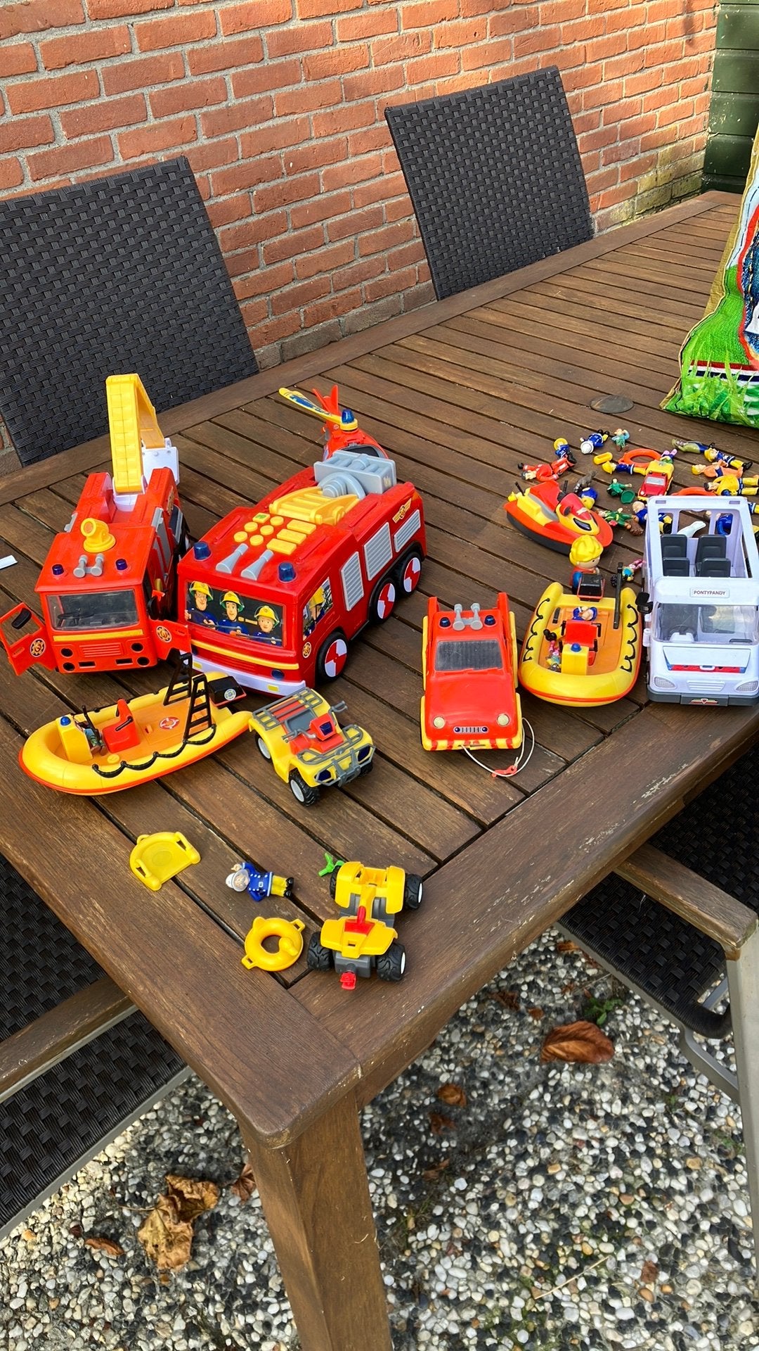 Grote set brandweerman sam voertuigen poppetjes, Ophalen of Verzenden, Zo goed als nieuw