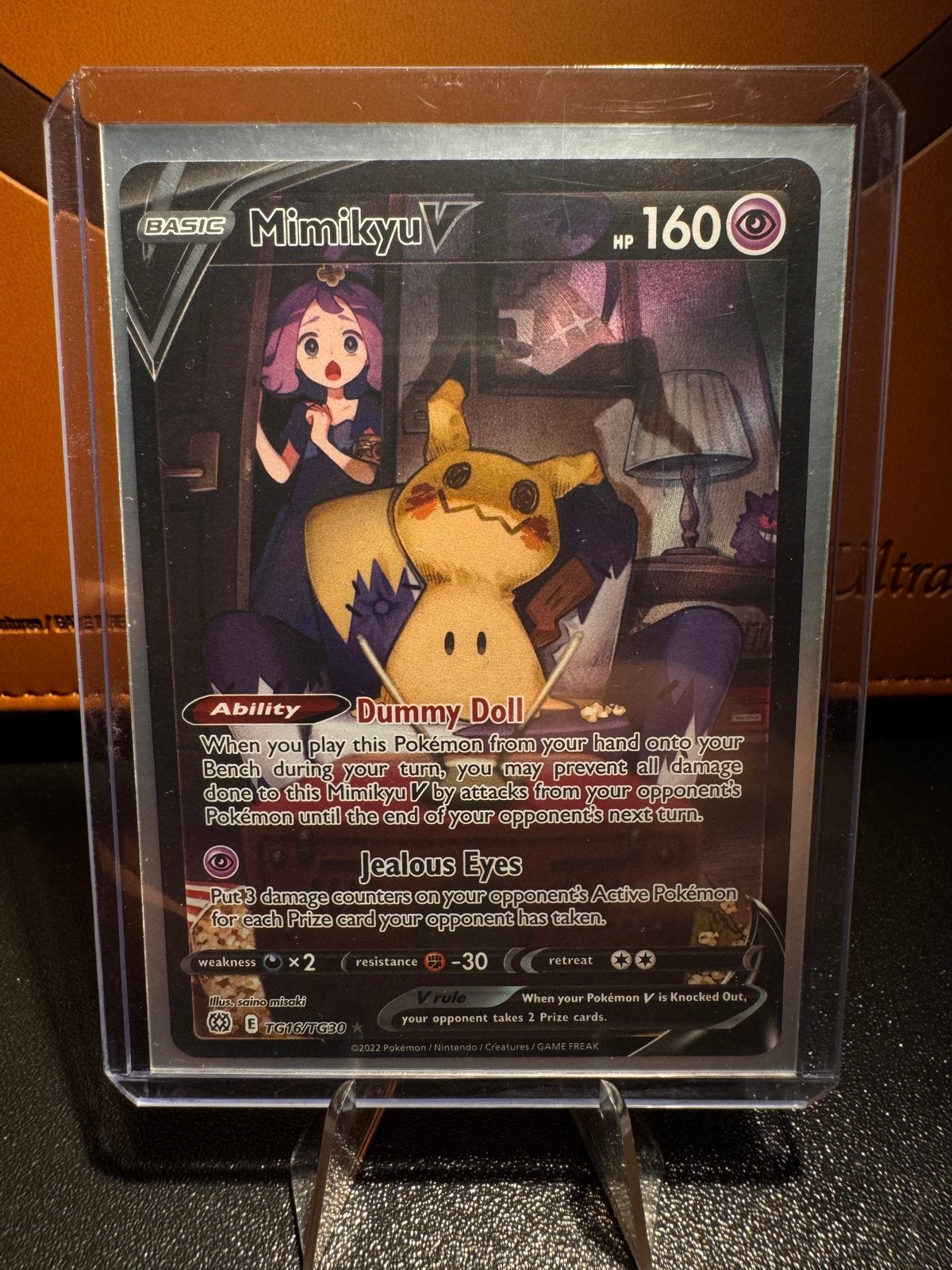 Mimikyu Pokemon kaart, Ophalen of Verzenden, Nieuw, Losse kaart, Foil