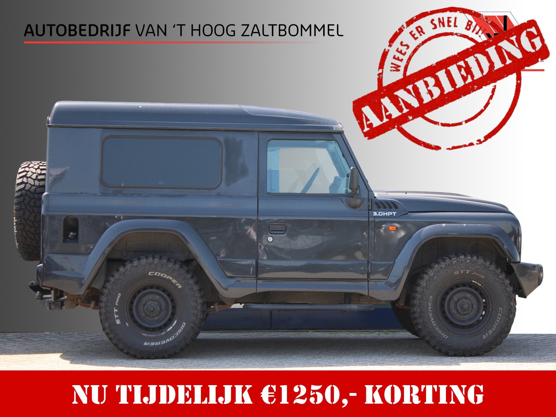 Iveco Massif 25 S 18 SW3D W AIRCO <<97.376KM>> NL AUTO, Auto's, Stof, Gebruikt, Zwart, 4 cilinders