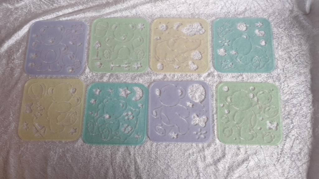 z.g.a.n set lijn sjablonen, Tupperware beer, olifant tekenen, Ophalen of Verzenden