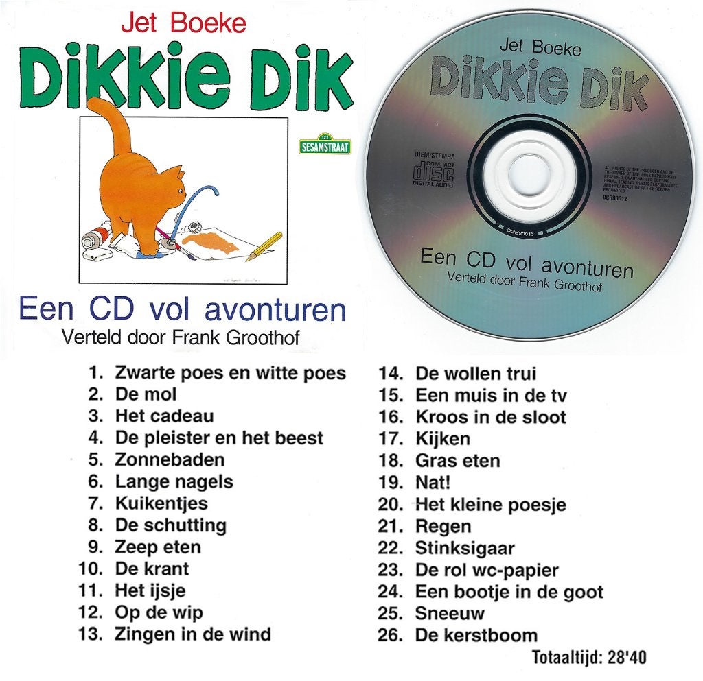 DIKKIE DIK - Een CD vol Avonturen (verteller=Frank Groothof), Ophalen of Verzenden, Zo goed als nieuw, Verhaal of Sprookje, 3 tot 5 jaar
