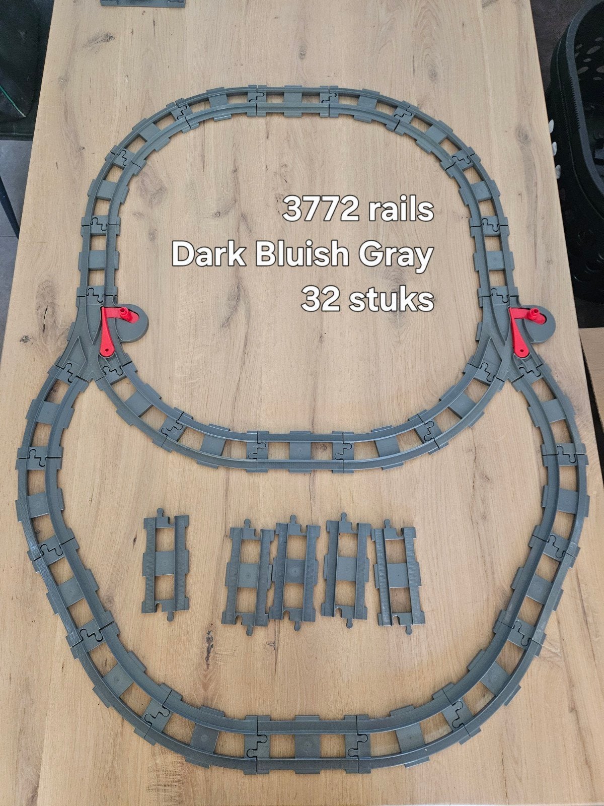 Duplo 3772 trein rails grijs 32 stuks, Kinderen en Baby's, Speelgoed | Duplo en Lego, Ophalen of Verzenden, Zo goed als nieuw