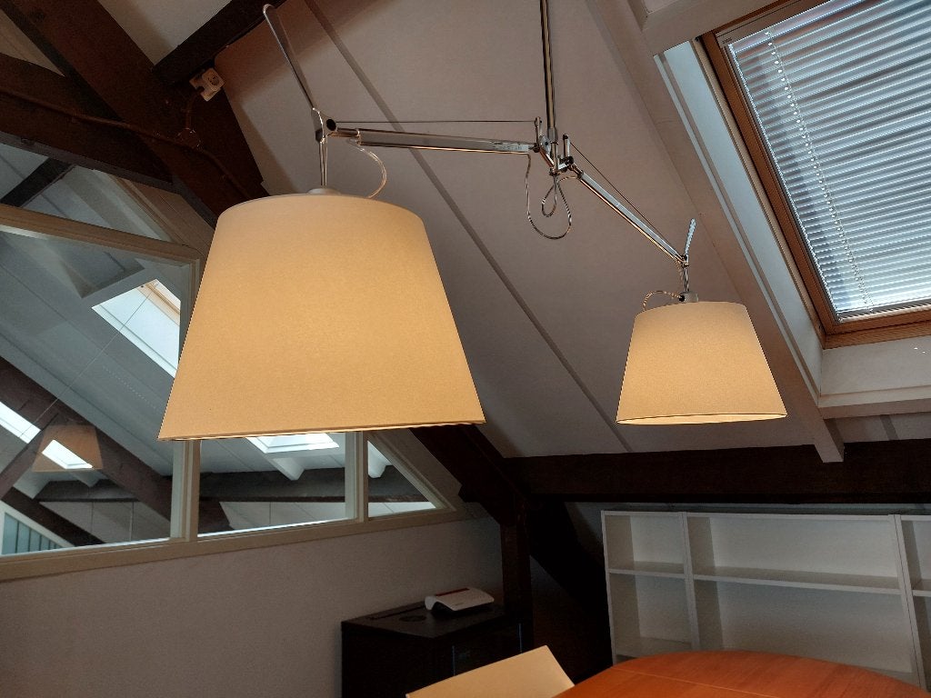 Artemide Tolomeo Basculante hanglamp 2 armen, Ophalen, Design, E27 (groot), Zo goed als nieuw