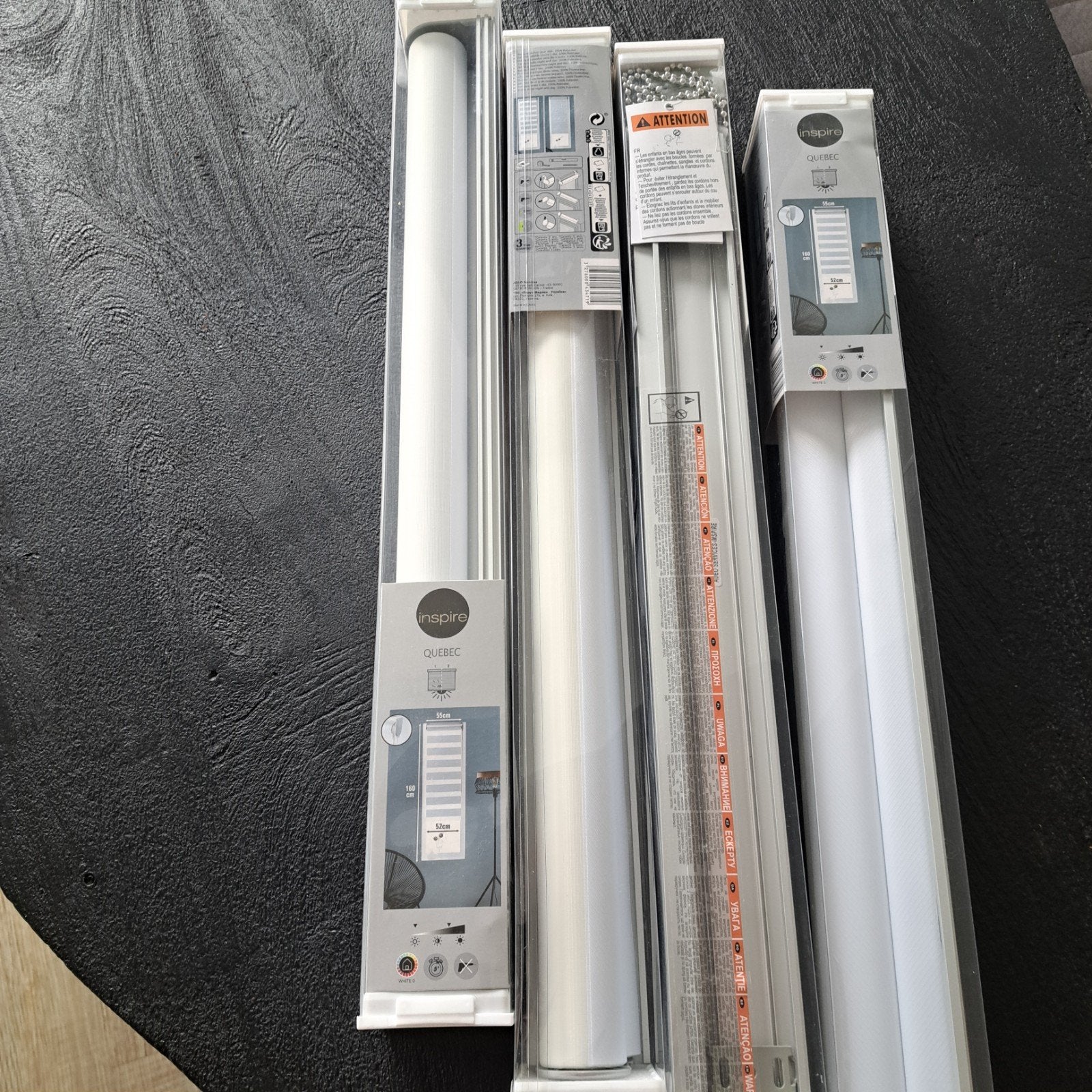Nieuw 4 Duo Rolgordijn Wit - 52x160 cm, Ophalen, Overige merken, Duo rolgordijn, Zo goed als nieuw
