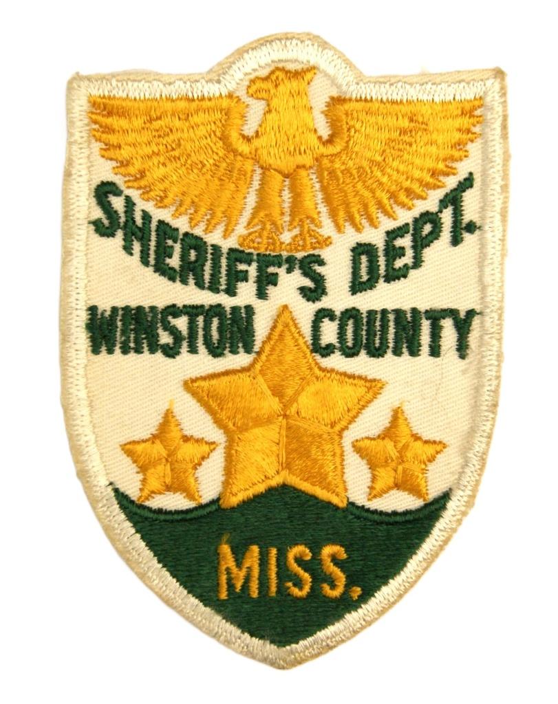 Patch / Embleem Sheriff Winston County Miss, Ophalen of Verzenden, Marechaussee, Amerika, Embleem of Badge