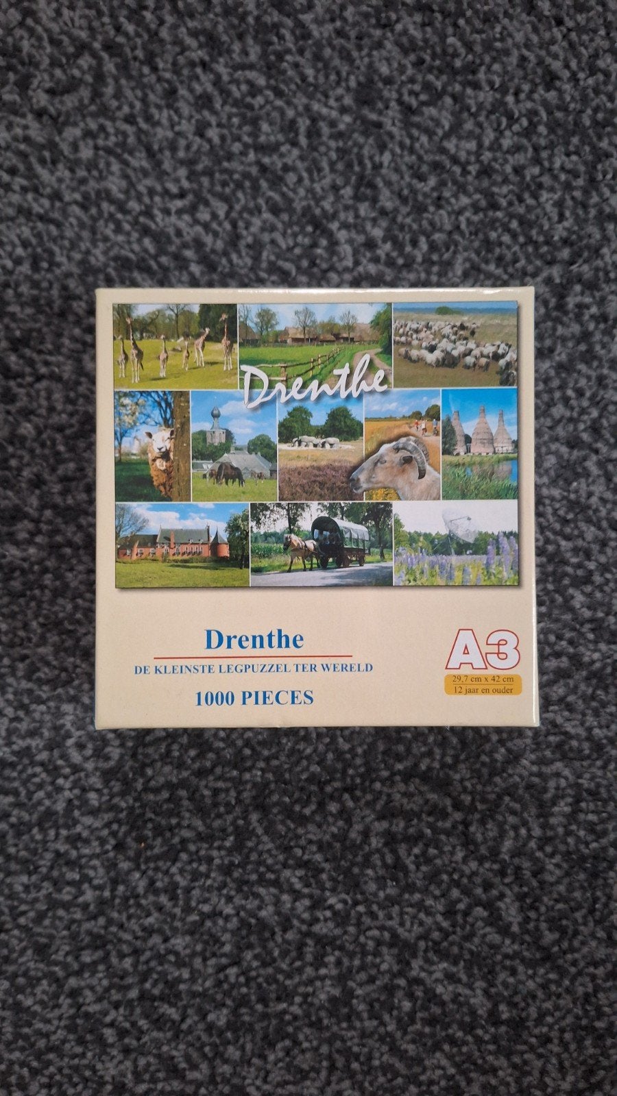 Drenthe Legpuzzel - De Kleinste Ter Wereld A3 (1000 stukjes), Ophalen of Verzenden, 500 t/m 1500 stukjes, Nieuw, Legpuzzel