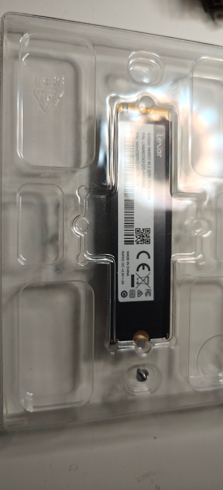 Lexar NM620 M.2 NVMe SSD 512GB - Nieuw, Computers en Software, Harde schijven, Ophalen, Intern, SSD, Lexar