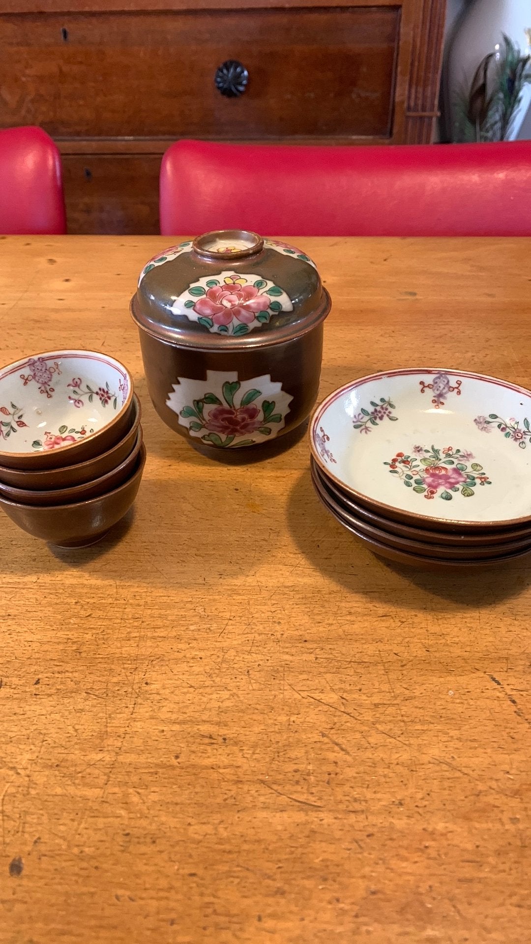 Chinees qianlong porselein set 18e eeuws, Ophalen of Verzenden