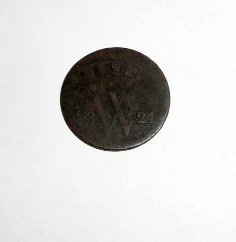 Munt 1 cent 1821, Postzegels en Munten, Verzenden, 1 cent, Losse munt