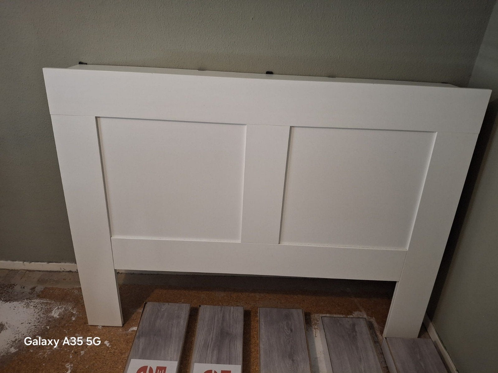 Ikea hoofdbord, Huis en Inrichting, Ophalen, Gebruikt, Wit, Tweepersoons