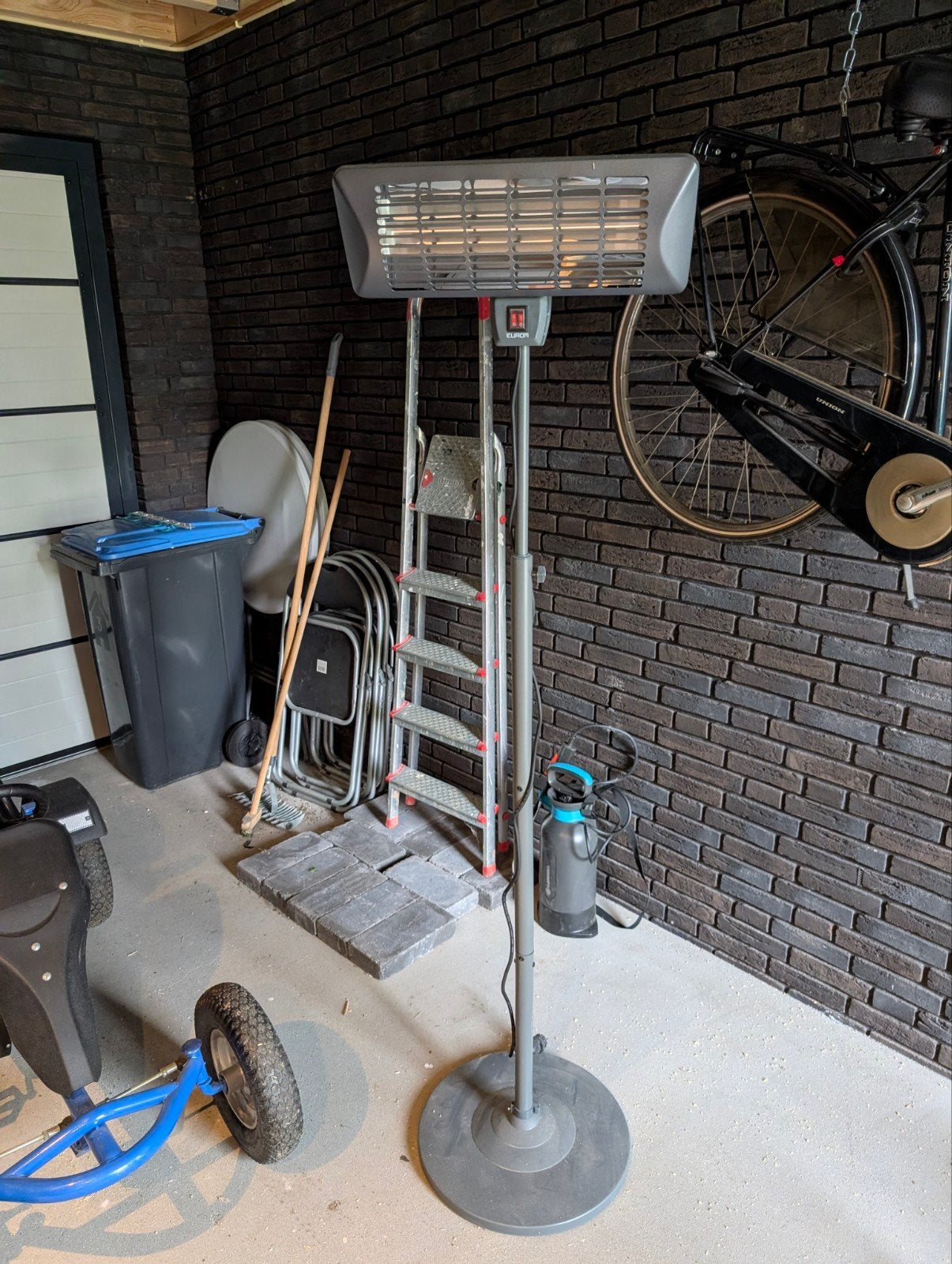 Eurom Q-time 2000S Elektrische Terrasverwarmer, Ophalen, Zo goed als nieuw, Elektrisch, Vloer