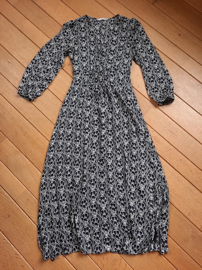 Mango jurk zwart wit maat XS, Mango, Zwart, Ophalen of Verzenden, Zo goed als nieuw