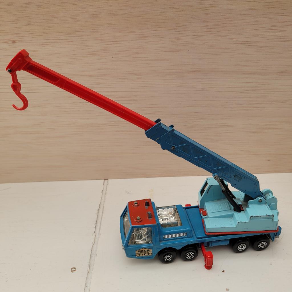 Matchbox Super Kings Hercules Mobile K12 en Crane K113, 1974, Hobby en Vrije tijd, Modelauto's | 1:50, Ophalen of Verzenden, Gebruikt