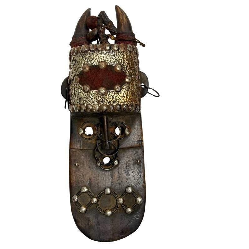 Masker – messing – Marka – Mali – 31 cm, Antiek en Kunst, Hout, Afrika, Masker, Ophalen of Verzenden
