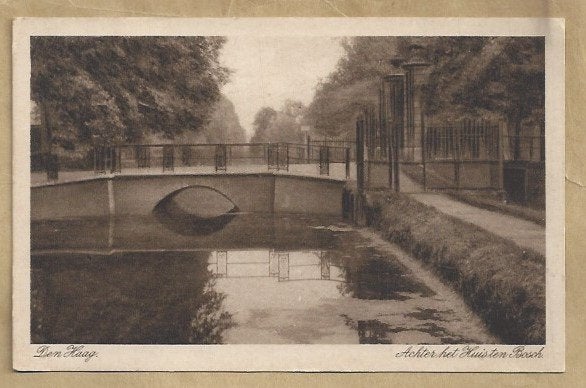 Oude Ansichtkaart Den Haag - Achter het Klooster Bosch, Ophalen of Verzenden, Voor 1920, Gelopen, Zuid-Holland