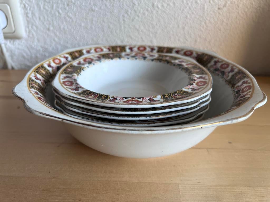 Vintage JHW & Sons Falcon Ware servies set, Antiek en Kunst, Ophalen of Verzenden
