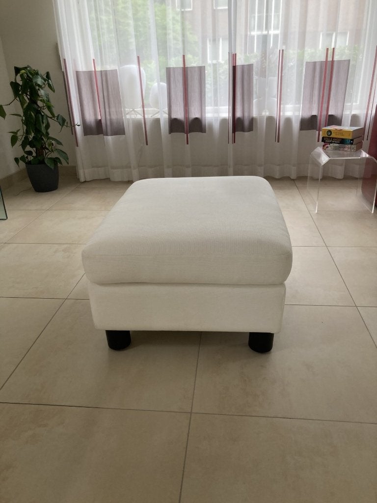 poef hocker stof rechthoekig laag, Ophalen, Gebruikt, 75 tot 100 cm, Tijdloos