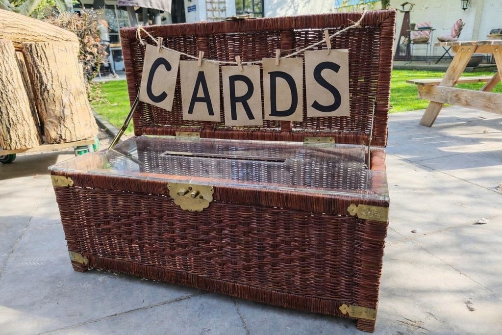 Brocante mand voor kaarten bruiloft decoratie, Ophalen, 50 tot 100 cm, Minder dan 50 cm, Minder dan 50 cm